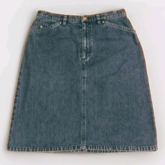 Liz Claiborne Dresses & Skirts - Liz Claiborne Lizwear High-Waisted Classic Denim Jean Skirt Size 8 Timeless Chic